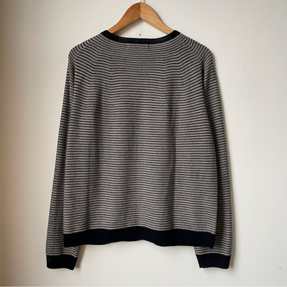 ❤️ SOLD ❤️ INES DE LA FRESSANGE UNIQLO STRIPED CARDIGAN Large NWOT Navy French - Picture 7 of 8